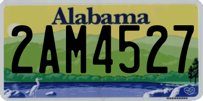 AL license plate 2AM4527