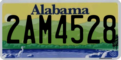 AL license plate 2AM4528