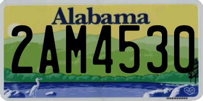 AL license plate 2AM4530