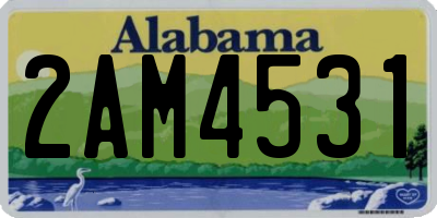 AL license plate 2AM4531