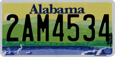 AL license plate 2AM4534
