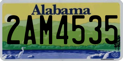 AL license plate 2AM4535