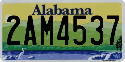 AL license plate 2AM4537