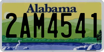 AL license plate 2AM4541