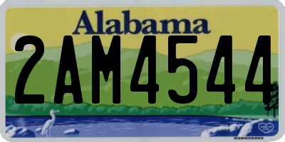 AL license plate 2AM4544