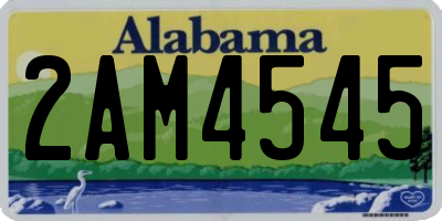 AL license plate 2AM4545