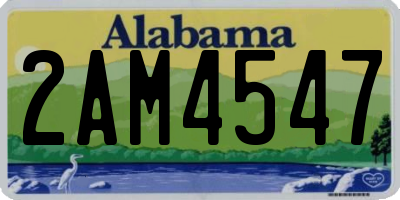 AL license plate 2AM4547