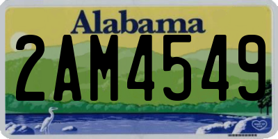 AL license plate 2AM4549