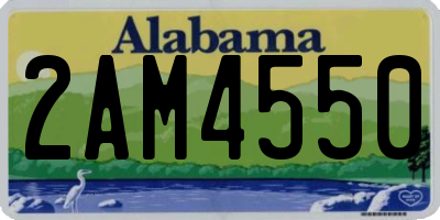 AL license plate 2AM4550