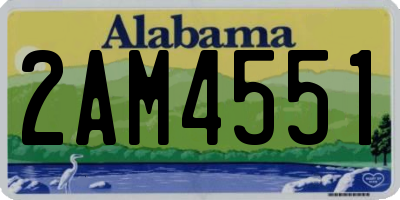 AL license plate 2AM4551