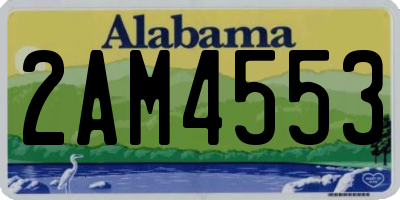 AL license plate 2AM4553