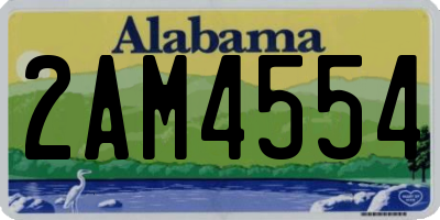 AL license plate 2AM4554