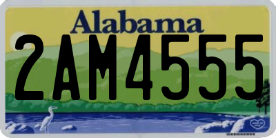 AL license plate 2AM4555