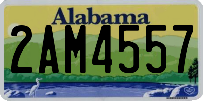 AL license plate 2AM4557