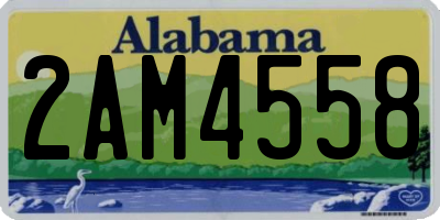 AL license plate 2AM4558