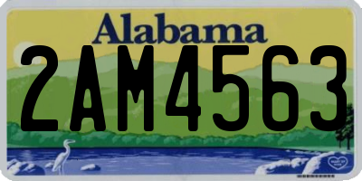 AL license plate 2AM4563
