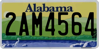 AL license plate 2AM4564
