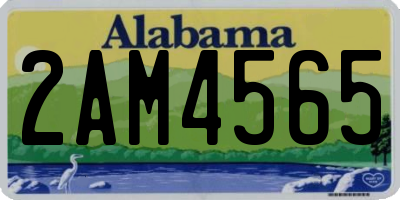 AL license plate 2AM4565
