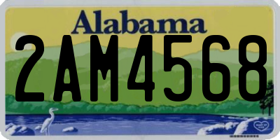 AL license plate 2AM4568