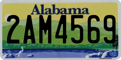 AL license plate 2AM4569