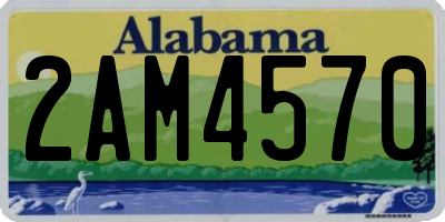 AL license plate 2AM4570