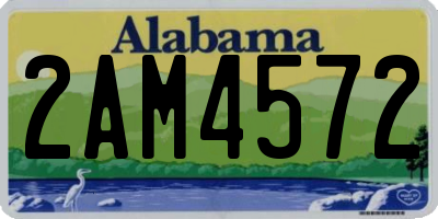 AL license plate 2AM4572