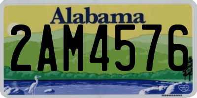 AL license plate 2AM4576