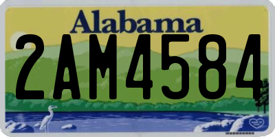 AL license plate 2AM4584