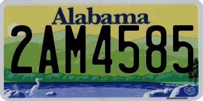 AL license plate 2AM4585