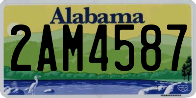 AL license plate 2AM4587