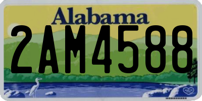 AL license plate 2AM4588