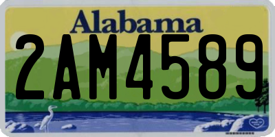 AL license plate 2AM4589