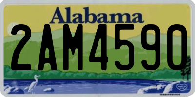 AL license plate 2AM4590