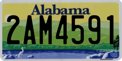 AL license plate 2AM4591