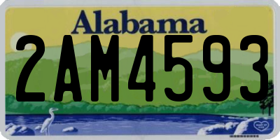AL license plate 2AM4593