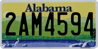 AL license plate 2AM4594
