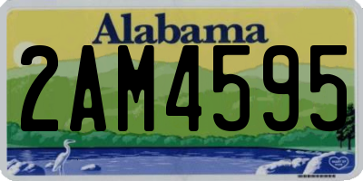 AL license plate 2AM4595