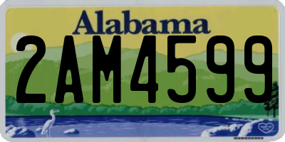 AL license plate 2AM4599