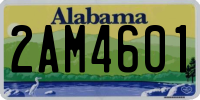 AL license plate 2AM4601
