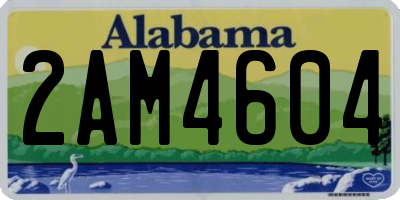 AL license plate 2AM4604