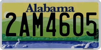 AL license plate 2AM4605