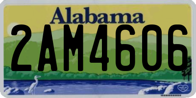 AL license plate 2AM4606