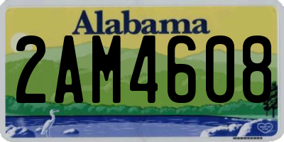 AL license plate 2AM4608