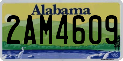 AL license plate 2AM4609