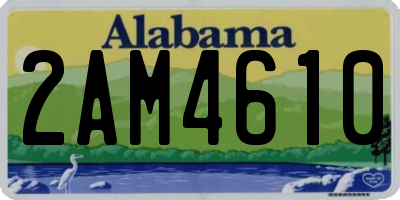 AL license plate 2AM4610