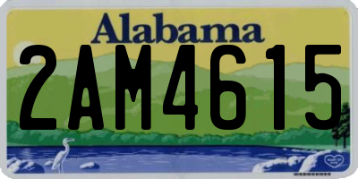 AL license plate 2AM4615
