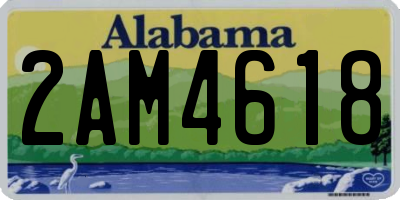 AL license plate 2AM4618