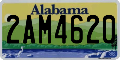 AL license plate 2AM4620