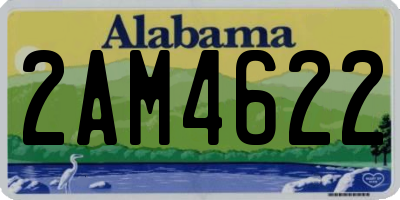 AL license plate 2AM4622