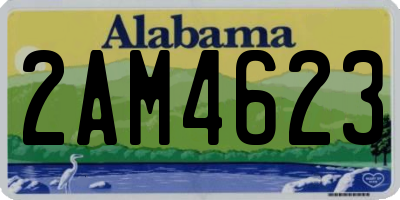 AL license plate 2AM4623